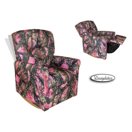 DESIGNED TO FURNISH Contemporary Camouflage Pink with True Timber Fabric Rocker Recliner DE1659643